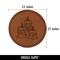 Burning Melting Candle Trio Round Iron-On Engraved Faux Leather Patch Applique - 2.5"